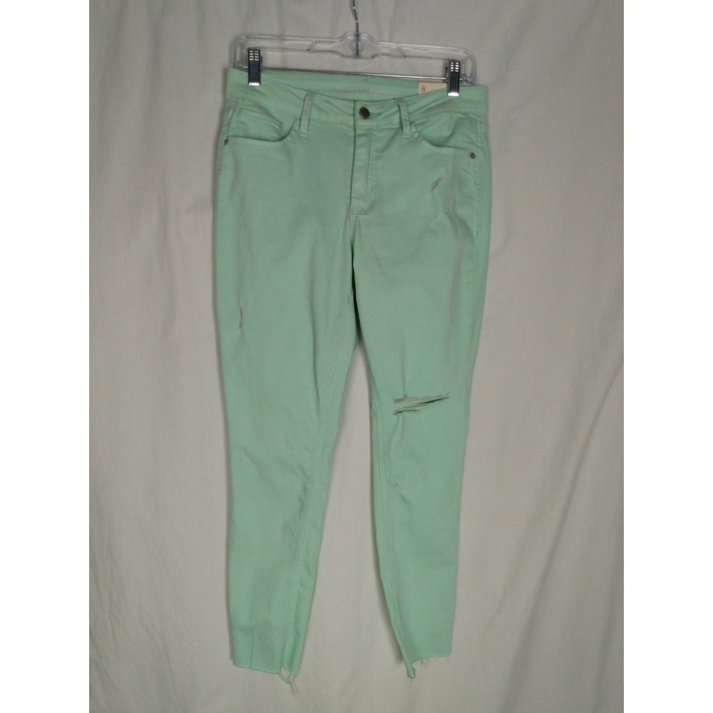 NEW Old Navy Mid-Rise Super‎ Skinny Ankle Rockstar Size 8 Mint Green Distressed